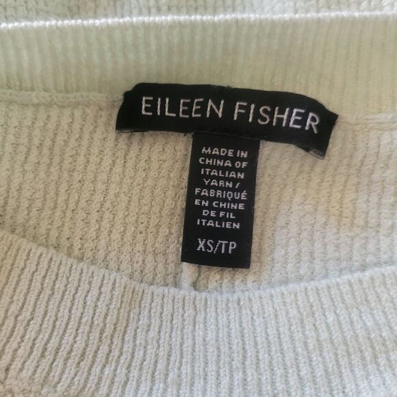 Eileen Fisher Organic Linen Blend Textured Pullover Top Size XS - Picture 5 of 6